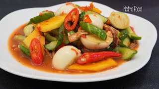 Dưa đu đủ cà mắm, cách làm dưa giòn giòn , không bị mặn ăn hao cơm quá trời quá đất || Natha Food