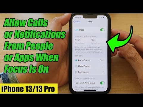 iPhone 13/13 Pro: How to allow calls/notifications from people/apps when focus is on