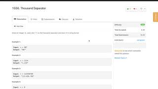 thousand separator leetcode | leetcode 1556 | String