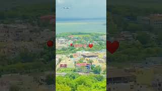 Aroplane🛬 landing in, Raja bhoj airport bhopal, 📍Tekri view point