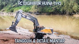 Excavator RC Huina 1592 Rtr Scale 1:14 | Mobil Beko Tangguh Detail Mantap