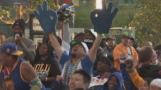 Warriors fans watch Dub nation win again at Thrive City