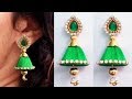 Simple and Beautiful Silk thread earrings Making