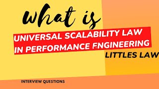 What is Universal Scalability Law | Explained with examples #performancetesting #jmeter #loadrunner