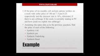 Put-Call Parity - CFA Tutor