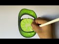 how to draw lime lips color pencil tutorial