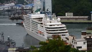 112-10-22 銀海郵輪(Silversea Cruises)銀妙號(SILVER MUSE)首航基隆港,驚險迴船秀