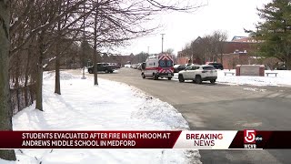 Fire in school bathroom sends 1 to hospital