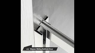 Mara Bypass Sliding Bathtub Door Polished Chrome Video #door #interiordesign #decor #bathroomdecor