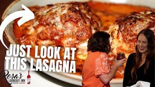 Lookout for the Lasagna At Rosa's Lookout Inn!