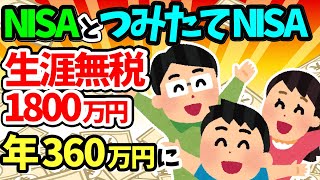 【驚愕の続報！】一般NISA･つみたてNISAで投資枠が年360万円､生涯無税1800万円へ【恒久化･無税･非課税/拡充/成長投資枠/積立ニーサ/買付残高とは/税制改正/岸田内閣/投資家大勝利？】