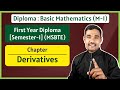 Derivatives - 01 | Basics of Derivatives | Applied Mathematics | First Year Diploma MSBTE