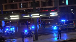 Polizei begleitet Fahrraddemo am Bonner Bertha-von-Suttner-Platz am 31.01.25