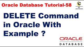 SQL DELETE Command in Oracle With Example || Oracle Database Tutorial