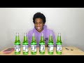 drinking 6 bottles of green apple soda super fast