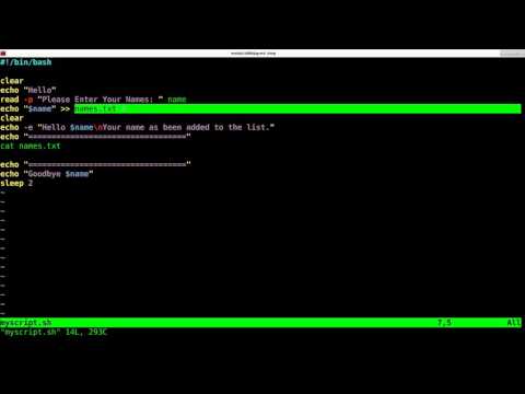 Writing your First Shell Script for Linux Tutorial Writing your First Shell Script for Linux Tutorial