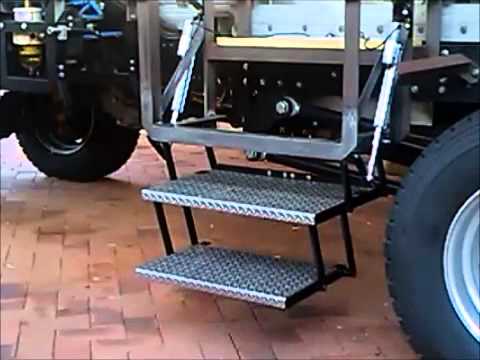 Custom RV Camper Steps - Retracting - YouTube