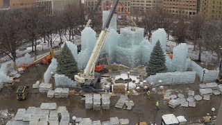 Construction of Ice Palace 2018 - Time Lapse (4K)