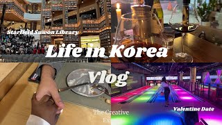 KOREA VLOG| Korean New Year (Seollal) weekend, Starfield Suwon Library, Valentine's date