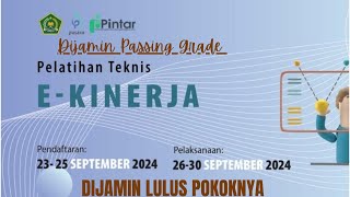 FULL Kunci Jawaban Pelatihan Teknis E-Kinerja