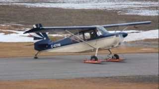 [HD] Bellanca 8GCBC Scout On Skis Landing and Taxiing CSU3