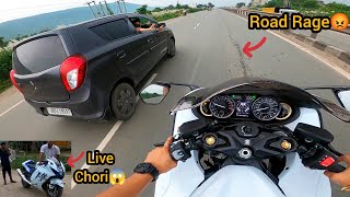 Hayabusa vs Idoit Car Driver 😡 iPhone Leke Bhag Gya 😡