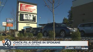 Newly-opened Chick-fil-A draws huge lines all day long