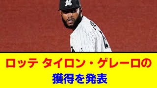 【千葉ロッテ】タイロン・ゲレーロの入団を発表 2022年以来の復帰【なんJ/なんG/プロ野球反応/2ch/5ch/まとめ】