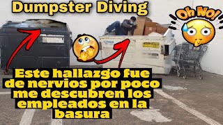 DUMPSTER DIVING♻️ESTEHALLAZGO FUE DE NERVIOS POR POCO ME DESCUBREN LOS EMPLEADOS EN LA BASURA USA 🇺🇸