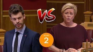 Bjørnar Moxnes (Rødt) konfronterer Siv Jensen (FrP) om Forskjells-Norge