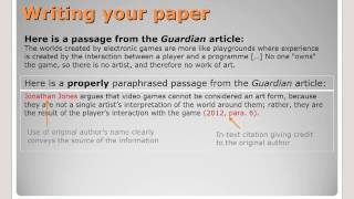 Avoiding Plagiarism Tutorial: Paraphrasing Your Sources [7/7]