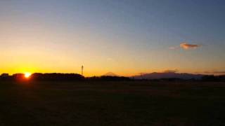 １２月５日の朝景夕景　深谷通信所跡地