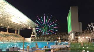 名古屋港水族館 夜のメインプールと観覧車