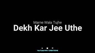 Marne Wala Tujhe Dekh Kar Jee Uthe | new whatsapp status song