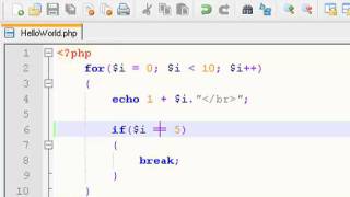 PHP 17 - Break statements Tutorial