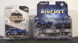 Greenlight Collectibles BIGFOOT Dually Drivers \u0026 BIGFOOT Trailer