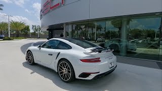 2017 Carrara White Porsche 911 Turbo S 580 hp @ Porsche West Broward