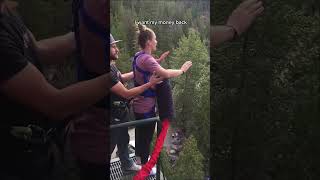 Watch as a Woman Overcomes Her Bungee Jumping Fears | Incredible Moment Caught on Camera #shrots