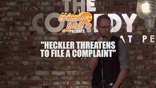 Heckler threatens to file a complaint - Steve Hofstetter