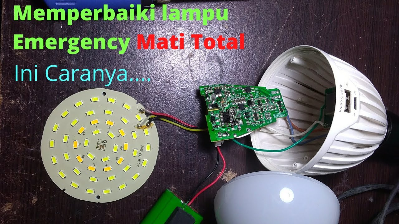 Memperbaiki Lampu Emergency Mati Total - YouTube