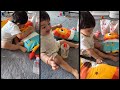 Neelofa unboxing bantal Bilal dan Abbas, comel gelagat Bilal buat sound lion clever boy