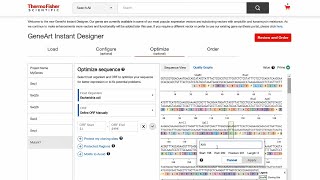 GeneArt Instant Designer Using the sequence editor and new vectors
