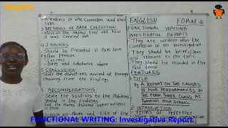 Functional Writing: Investigative Reports.