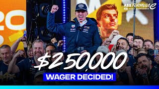 Max Verstappen and Jeff Dodds decide outcome of $250,000 wager! 👀