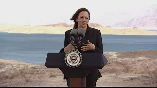 Vice President Kamala Harris advocates for climate agenda at shrinking Lake Mead