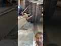 test of explosion proof tires under long nails tirecrush mechanic tires tyreblowout