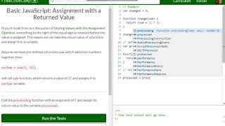 Basic JavaScript Assignment with a Returned Value free code camp Dani