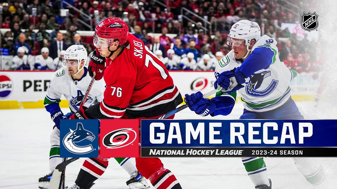 Canucks @ Hurricanes 2/6 | NHL Highlights 2024 - YouTube