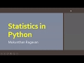Statistics module in Python