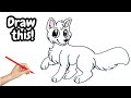 How to Draw an Arctic Fox!